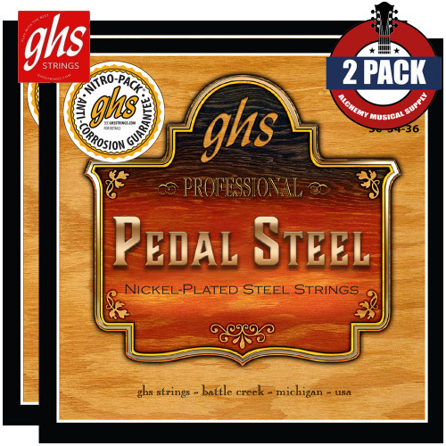 2-PACK GHS Professional Nickel Pedal Steel Guitar Strings E9 Tuning GB-E9