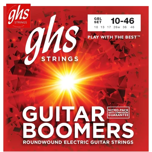 GHS GBL Boomers Nickel-Plated Steel Light Electric Guitar Strings 10-46