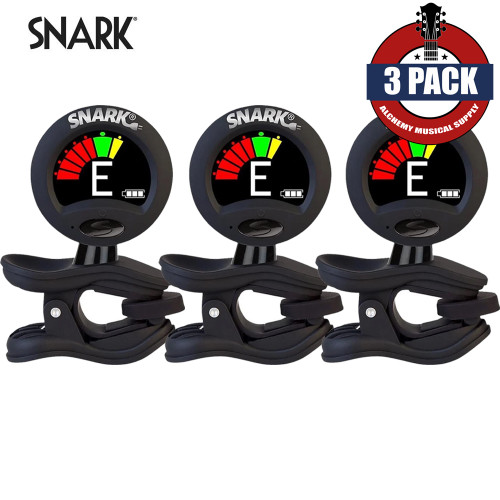 3-PACK Snark SN-RE Rechargeable Clip-On Chromatic Tuner with LED Display