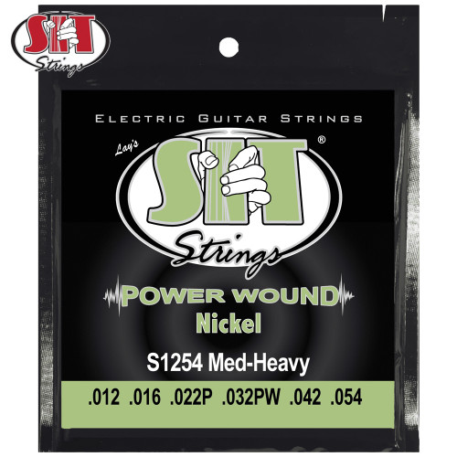 SIT S1254 Power Wound Nickel Medium-Heavy Electric Guitar Strings 12-54