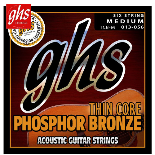 GHS TCB-M Thin Core Phosphor Bronze Acoustic Guitar Strings Medium 13-56