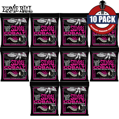 10-PACK Ernie Ball 2723 Super Slinky Cobalt Electric Guitar Strings 9-42