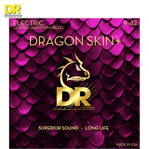 DR DEQ-9 Dragon Skin+ Quantum Nickel Coated Eletric Guitar Strings 9-42