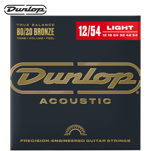 Dunlop DAB1254 80/20 Bronze Acoustic Guitar Strings 12-54