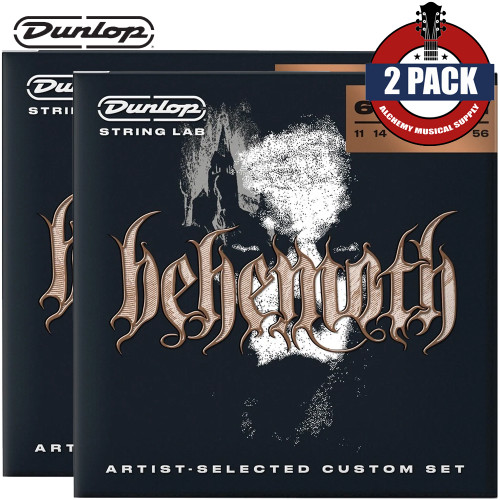 2-PACK Dunlop BEHN1156 Behemoth Artist Series Custom Set Electric Guitar Strings 11-56