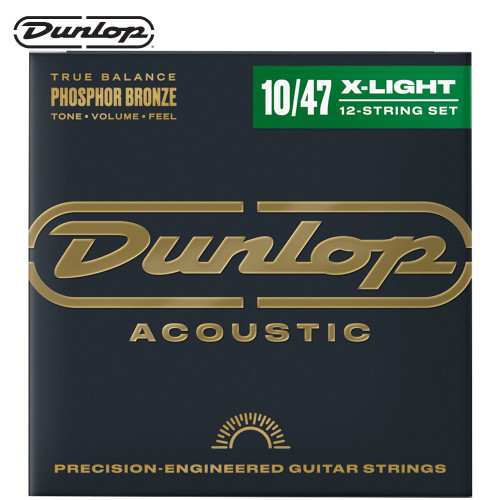 Dunlop DAP1047J Phosphor Bronze 12-String Acoustic Guitar Strings 10-47