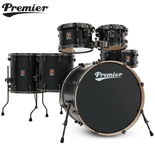 PRE-ORDER Premier Artist Series 22" 6-Piece Drum Shell Pack Matte Black Edition PAB22-6SPMBL