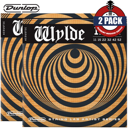 2-PACK Dunlop ZWAP1152 Zakk Wylde Phosphor Bronze Acoustic Guitar Strings 11-52