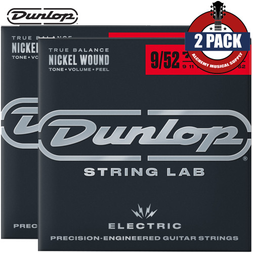 2-PACK Dunlop DEN0952-7 Nickel Plated 7-String Electric Guitar Strings 9-52