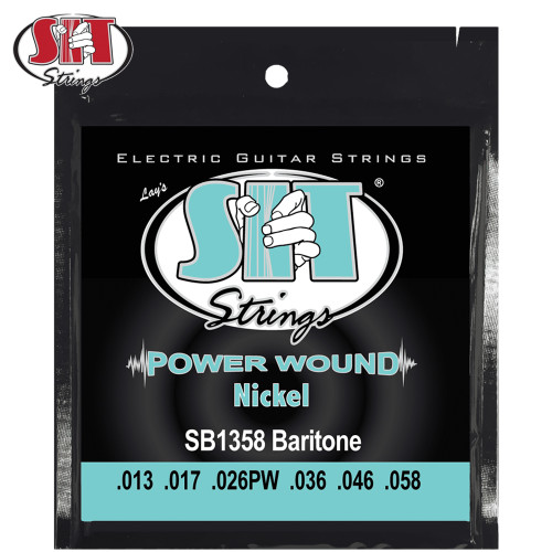 SIT SB1358 Power Wound Nickel Plated Baritone Electric Guitar Strings 13-58