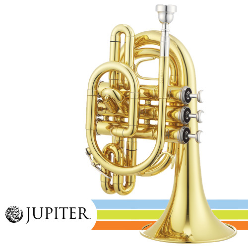 Jupiter 700 Series JTR710 Key Of Bb Lacquered Brass Body Pocket Trumpet Jupiter 700 Series JTR710 Key Of Bb Lacquered Brass Body Pocket Trumpet