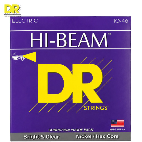 DR MTR-10 Hi-Beam Nickel Plated Electric Guitar Strings 10-46