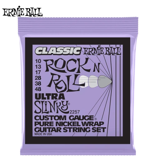 Ernie Ball 2257 Ultra Slinky Classic Rock N Roll Nickel Electric Guitar Strings 10-48