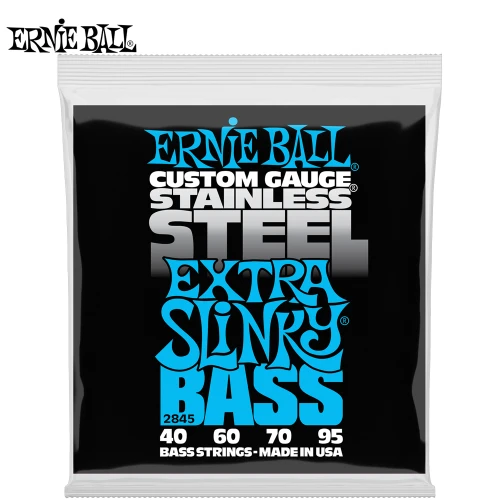 Ernie Ball 2845 Extra Slinky Stainless Steel Electric Bass Strings 40-95