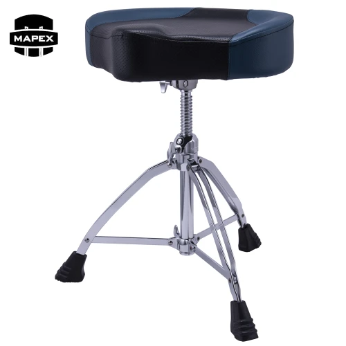 Mapex T855BL Double Braced Blue Faux Leather Breathable Saddle Drum Throne