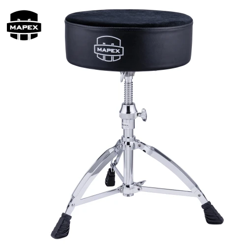 Mapex T680 Round Seat With Cloth Top Double Braced Drum Throne Black