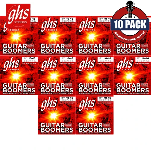 10-PACK GHS Strings GB-12L Nickel-Plated 12-String Electric Guitar Strings 10-46