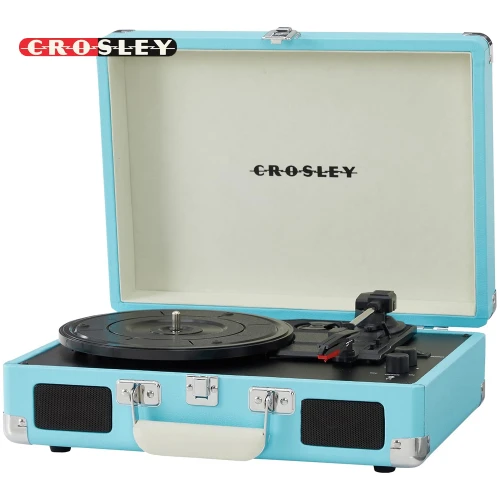 Crosley Cruiser Plus 3-Speed Bluetooth In/Out Record Player Turquoise CR8005F-TU