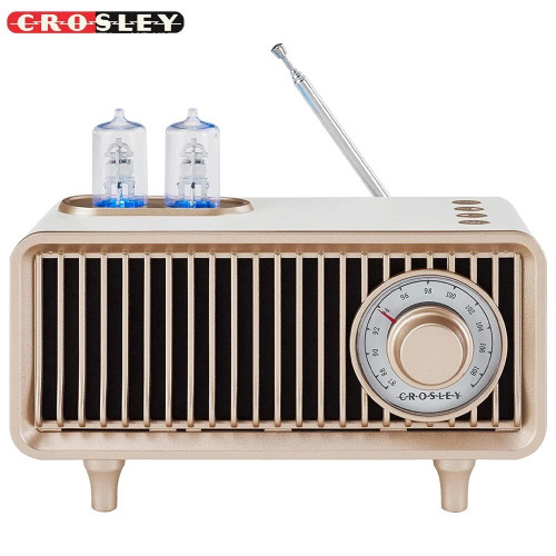 Crosley CR3043A-WS Milton Portable Rechargeable FM Radio Bluetooth-White Sand