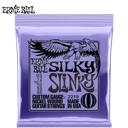 Ernie Ball 2219 Silky Slinky Nickel Wound Electric Guitar Strings 9.5-48