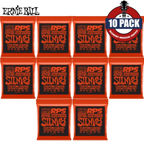 10-PACK Ernie Ball 2237 RPS Skinny Top/Heavy Bottom Electric Guitar Strings 10-52
