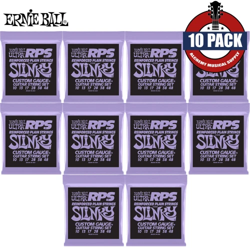 10-PACK Ernie Ball 2244 RPS Ultra Slinky Nickel Plated Electric Guitar Strings 10-48