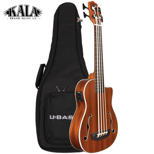 Kala U-BASS Journeyman Acoustic Electric Ukulele with F-Holes Satin Finish Kala U-BASS Journeyman Acoustic Electric Ukulele with F-Holes Satin Finish