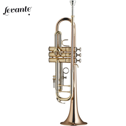 Levante LV-TR6305 Professional Concert Series Bb Clear Lacquer Trumpet + Case Levante LV-TR6305 Professional Concert Series Bb Clear Lacquer Trumpet + Case