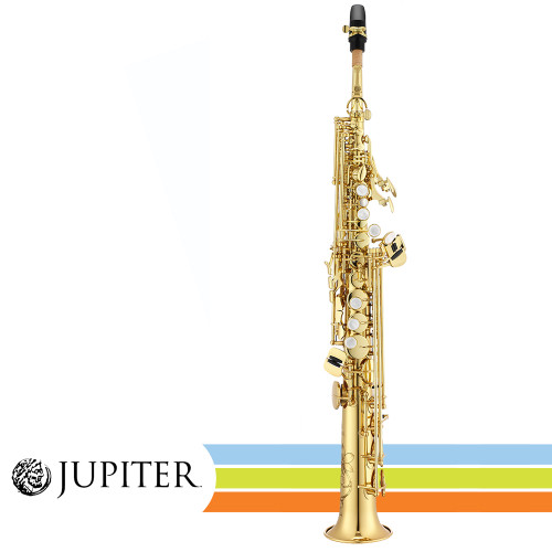 Jupiter JSS1100Q Gold Lacquered Key of Bb Soprano Straight Saxophone With Case Jupiter JSS1100Q Gold Lacquered Key of Bb Soprano Straight Saxophone With Case