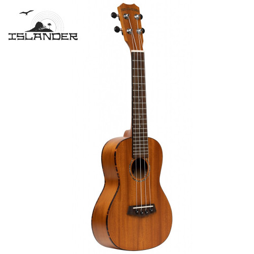 Islander by Kanile'a MSC-4 Solid Mahogany Abalone Rosette Satin Concert Ukulele