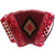 Rossetti 3412 34 Button 3 Switch Diatonic Accordion - Red Rossetti 3412 34 Button 3 Switch Diatonic Accordion - Red