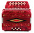 Rossetti 3412 34 Button 3 Switch Diatonic Accordion - Red