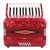 Rossetti 2512 25 Keys Piano Accordion - Red Rossetti 2512 25 Keys Piano Accordion - Red