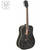 J.N Guitars YAK-D Yakisugi Series Dreadnought Acoustic Guitar Dog Hair Black