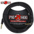 Pig Hog PCH20BKR Black Woven 20FT Straight - Right Angle 1/4" Instrument Cable