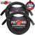 2-PACK Pig Hog PHM10 10FT XLR M to XLR F 8mm Tour Grade Microphone Cable