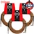 3-PACK Hosa 18FT 1/4" to Right Angle 24AWG Vintage Tweed Instrument Cable GTR-518R