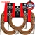 5-PACK Hosa 18FT 1/4" to Right Angle 24AWG Vintage Tweed Instrument Cable GTR-518R