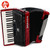 Hohner Bravo III 96 Chromatic Piano Accordion - Pearl Red with Gig Bag and Straps  Hohner Bravo III 96 Chromatic Piano Accordion - Pearl Red with Gig Bag and Straps