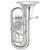 Jupiter JEP1120S Key of Bb Performance Level 4 Valve Silver Brass Euphonium Jupiter JEP1120S Key of Bb Performance Level 4 Valve Silver Brass Euphonium