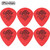 6-PACK Dunlop 472PL3 0.50mm Tortex Jazz III L3 Red Guitar Picks Light 6-PACK Dunlop 472PL3 0.50mm Tortex Jazz III L3 Red Guitar Picks Light