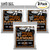 3-PACK Ernie Ball 2813 Hybrid Slinky Flatwound Electric Bass Strings 45-105