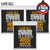 3-PACK Ernie Ball 2247 Hybrid Slinky Stainless Steel Guitar Strings 9-46