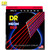 DR NRA-10 Hi-Def Neon Red K3 Coated Acoustic Guitar Strings 10-48