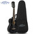Lanikai QM-BKCEG Black Quilted Maple Acoustic Electric Guitelele With Case Lanikai QM-BKCEG Black Quilted Maple Acoustic Electric Guitelele With Case