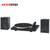 Crosley T150C-BK Bluetooth Turntable Shelf System With Speakers Black