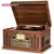 Crosley CR704B-WA Musician Entertainment Center Bluetooth 3-Speed Record Player - Walnut