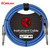 Kirlin 20FT 1/4" Straight to Same 20AWG Woven Blue Instrument Cable