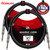 2-PACK Kirlin SBCV-166-03/BK 3FT 16AWG Straight 1/4" Mono Plug Speaker Cable Black