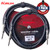2-PACK Kirlin SBCV-166-06/BK 6FT 16AWG Straight 1/4" Mono Plug Speaker Cable Black